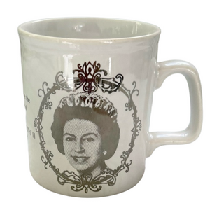 Vintage Kiln Craft Queen Elizabeth II Silver Jubilee Ironstone Mug 1977